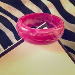 Pink plastic bangle